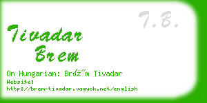 tivadar brem business card